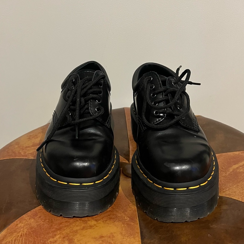 Dr Martens Leather Platform Casual Shoe Size 39